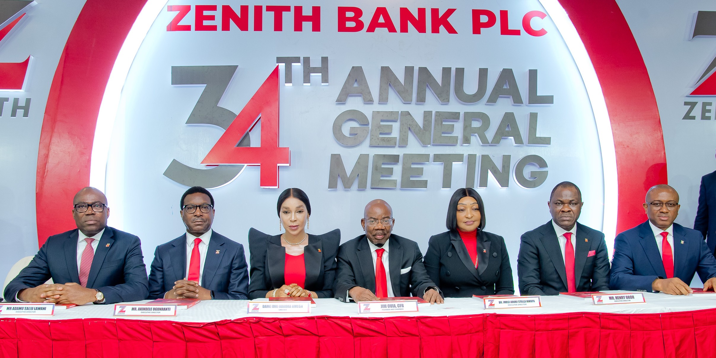 ZENITH BANK FETES SHAREHOLDERS WITH DIVIDEND PAYOUT OF N195.67 BILLION, PROMISES QUANTUM LEAP IN FUTURE DIVIDENDS